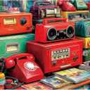 2000 Piece Puzzle for Adults, Puzzles for Adults 2000 Pieces, Vintage Radios Telephones Jigsaw Puzzles, Family Fun Puzzle Perfect for Game Nights, 39" X 28"