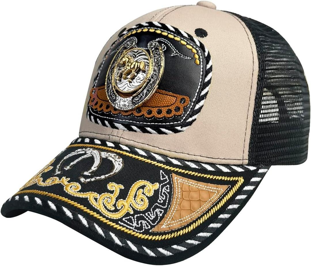 TOPACC Western Trucker Hat for Men Women Vintage Cowboy Country Hats Cute Baseball Cap for Western Outfit