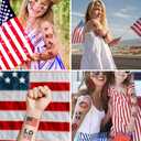 Glitter 4th of July Temporary Tattoos for Kids - 74 Individually Sheets Glitter American Flag Tattoos for Boys Girls Fourth of July Party Decorations and Independence Day Party Favors