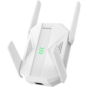 2100Mbps WiFi Extender -AC2100 WiFi Extender Signal Booster with Gigabit Ethernet Port, WiFi Booster Dual-Band(5.8G&2.4G) Coverage to 12888 sp.ft, Faster Speed, Compatible with Multiple Devices