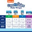 Hartz Comfitables Disposable Male Dog Wraps with Stretchy Waistband, Large 12 Count