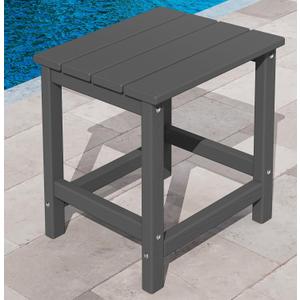 KINGYES Adirondack Outdoor Side Table, Gray (Grey)