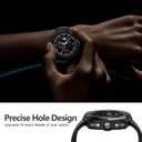 2 x Misxi 2-Pack Hard PC Case with Tempered Glass Screen Protector for Samsung Galaxy Watch 8 Classic 46mm, Overall Protection Anti-Slip Scratch-Resistant Cover for Galaxy Watch8 Classic, Black