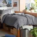 Bedsure Duvet Cover Twin/Twin XL Size - Soft Double Brushed Bedding Set for Kids & Adults, Zipper Closure, 2 Pieces, Includes 1 Duvet Cover (68"x90") & 1 Pillow Sham, NO Comforter, Dark Grey