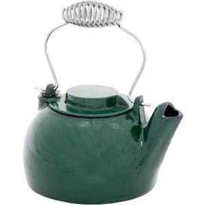 Green Enameled Humidifying Kettle, 2.5 Quarts