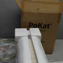 PoKat Touch Bedside Table Lamps with USB Ports for Bedroom Living Room, 25'' Dimmable Nightstand Touch Lamps for Living Room, Modern Ceramic Lamps for Night Stands Bedroom, Office, White and Beige