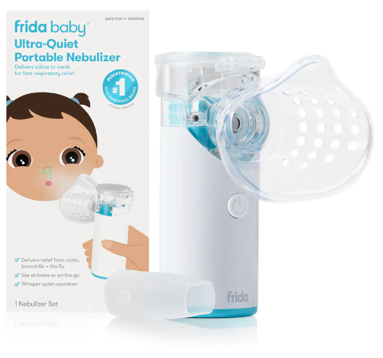 Frida Baby Nebulizer for Babies, Portable Nebulizer for Kids, Babies, Infants & Adults, UltraQuiet Handheld Nebulizer with Mask + Diffuser, Congestion + Flu Relief