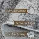2x3 Small Area Rug for Front Door, Indoor Entrance, Washable Low-Pile Non-Slip Carpet, Durable Rug for Bathroom, Bedroom, Bedside, Kitchen, Grey