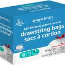 Amazon Basics Ultra-Force Tall Kitchen Drawstring Trash Bags, Classic Clean Scented, 13 Gallon, 80 Count with Odor Control