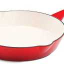 Crock Pot Artisan 8 Inch Enameled Cast Iron Round Skillet, Scarlet Red