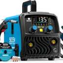 SEESII 135A MIG Welder 110V - 3-in-1 Gasless Flux Core/Lift TIG/Stick Welding Machine, 7.7lbs Portable IGBT Inverter, Large Digital Display Multi Process Welder