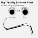 NearMoon S Shaped Shower Head Riser Pipe, Shower Extender Arm with Flange, Standard 1/2" Connection- Bathroom Accessory, 12 Inch (1 Pack, Chrome)