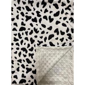 Baby Blanket for Boys Girls Super Soft Double Layer Minky with Dotted Backing Cute Cow Crib Receiving Blanket Bed Throws for Newborns Nursery Stroller Toddler 30 x 40 Inch (Black White Cow)