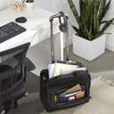 Amazon Basics Rolling Wheeled Laptop Bag, 15.6 in, Black, Sturdy with Compartments and Locking Handle