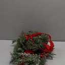 SHACOS 6 Pcs 10" Small Christmas Wreath Christmas Kitchen Cabinet Wreaths Artificial Snowy Pine Wreath for Cabinet Decorations Wreath with Red Berries and Ribbon Bow for Xmas Window Wall Chair Decor