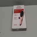 KISS Bristle Hair Straightener Heat Brush, Digital Temperature Control Up to 410F, 90-Minute Auto Shutoff, Cool-Tip Ionic Bristles, Lightweight Handle, 360 Swivel Cord, Pink, 1.25 lbs