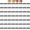novelinks Plastic Jars With Lids 60Pcs 4 oz Mason Jars Plastic Mason Jars 4 oz Food Storage for Milkshakes Juice Nuts Cupcakes (Black, 60 Pack 4 Ounce)