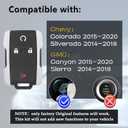 DIY Key Fob Kit Replacement for 2014 2015 2016 2017 2018 Chevy Silverado 1500 2500 3500 HD GMC Sierra 2015-2020 GMC Canyon Chevy Colorado Keyless Entry M3N-32337100 with Easy OBD Tool At Home