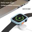 3 x Case for Apple Watch Series 9/8/7 45mm Series SE/6/5/4 44mm,Soft TPU Screen Protector Ultra-Thin Full Face Cover Replacement Bumper Accessories for iPhone Watch iWatch 45mm 44mm (Light Blue)