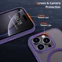Anuck Case for iPhone 16 Pro Max Case Magnetic Phone Case Compatible with MagSafe, Soft TPU Bumper Hard Translucent Matte Back Slim Fit Shockproof Protective Cover for Men Women Girls - Dark Purple