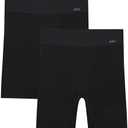 Hanes Women's Moves Underwear, Anti-Chafe Slip Shorts, Microfiber Slip Shorts for Women, 2-Pack L