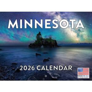 Minnesota Calendar 2026 Wall 12 Month Monthly MN Scenic Souvenirs Minnesotan Themed Gifts | American Made In The USA