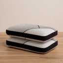 1 PAck Beautyrest Black Luxury Foam Pillow - Queen Size - Medium Firm Feel - Containing Breathable and Pressure Relieving Premium Memory Foam That Utilizes Plant Based Cooling Technology