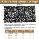 FANTIAN 40 lbs Black River Rocks for Landscaping,1-2 Inch Decorative Black Stones Pebbles for Plants, Vase Fillers, Fish Tank and Garden Rocks