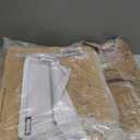 Nightstand with Charging Station, Bedside Tables with Glass Decorative Door, Natural End Table, Side Table with 2 Tiers Storage Space for Bedroom Living Room CAMLBZ07YE