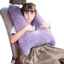 1 MIDDLE ONE Car Pillow for Kids, Memory Foam Travel Pillow for Car and Adults, Kids Car Pillows for Sleeping on Road Trip, Small Body Pillow for Kid (Purple)