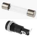 Create idea 6Pcs 10A 250V Fuse Panel Mount Holder Bracket for 5.2x20mm Glass Fuses
