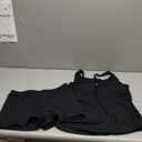 Daci Womens 2 Piece Tankini Swimsuits - Tummy Control Bathing Suit with Shorts V Wire Tankini Top Ribbed Swimwear (Large, Black)