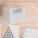 SONGMICS Shoe Rack, 3-Tier Shoe Organizer, Metal Storage Shelf, Upright or Upside Down, for 16-20 Pairs, Stackable, for Entryway, 11.8 x 36.2 x 21.7 Inches, Pearl White ULSA303W03