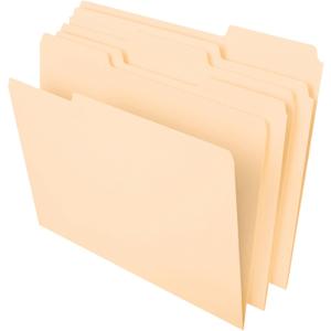 Island File Folder, Manila 1/3 Cut, Letter Size, 100 Count (370 1/3)