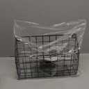 Wall35 Rivista File Holder Home Office Desk Organizer, Wall Mounted Wide Chicken Wire Mail Organizer and Magazine Holder, Metal, Black