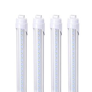 R17D/HO 8FT LED Shop Bulb, Rotating Base LED Tube Light, 6000K Clear Lens, Dual-Ended Power Bulb Lights, Non-dimmable, 2 Pin, Ballast Removed, (Replacement for F96T12/CW/HO 110W Fluorescent Light)