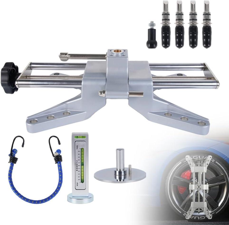 BARTOO Wheel Clamp & Magnetic Adapter for 11-25" Rims Camber Wheel Alignment Tool for Precise Camber Caster Gauges Universal Tire Repair Tool Kit