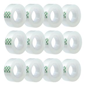 Clear Tape Refills Rolls for Dispenser, Transparent Tape, 12 Rolls, 1 inch Core, 3/4 inch x 900 inches