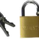 Topzone 25mm 1" inch Small Mini Solid Brass Padlock with 2 Keys (Pack of 2)