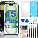 for iPhone 15 Plus Screen Replacement 6.7 inch, 3D Touch LCD Display Digitizer Assembly