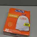 Hefty Strong 13 Gallon Trash Bags, Tall Kitchen Trash Bags, UnscentedLarge Trash Bags with Drawstrings, Durable Closure, Resists Leaks, Punctures, and Tears, White, Unscented, 90 Bags