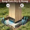 10 Pack 6x6 Post Base for Concrete, Post Anchor Base, Black