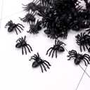 4 x MYUBWTF 120 PCS Mini Fake SpiderPlastic in Colour Spider Toys, Simulated Insect Toys for Funny Prank Spider and Joke Halloween Party Supplies (Black)
