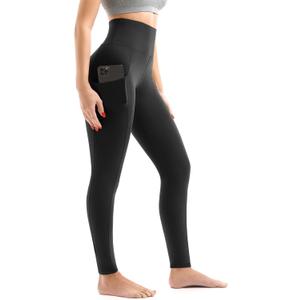 Walifrey Leggings with Pockets for Women, High Waisted Buttery Soft Womens Leggings for Gym Yoga Workout (Black LXL)