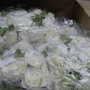 BLOSMON Wedding Flower Centerpieces for Tables: 10 Pcs 15.7" Large White Rose Hydrangea Artificial Flowers Ball Decorations - Faux Silk Floral Bouquet Arrangement for Home Party Event Decor