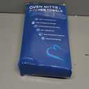 Oven Mitts and Pot Holders Set 500 Degree Heat Resistant Oven Gloves and Hot Pads, Premium Soft Cotton Kitchen Hand Towels and Dish Cloth Hanging Loop Gray