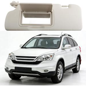 83280-T0A-A81ZA Left Driver Side Sun Visor with Vanity Mirror Replacement for Honda CR-V 2012-2014 Sunvisor Assy Grey Replace# 83280T0AA81ZA