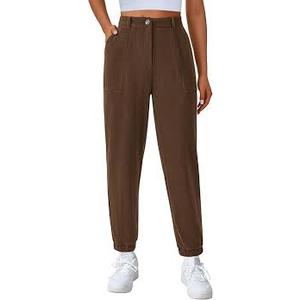 Womens Trendy and Stylish High Waisted Pants Work Pants Or Casual Wear Trousers Ankle Length Trousers (Large)