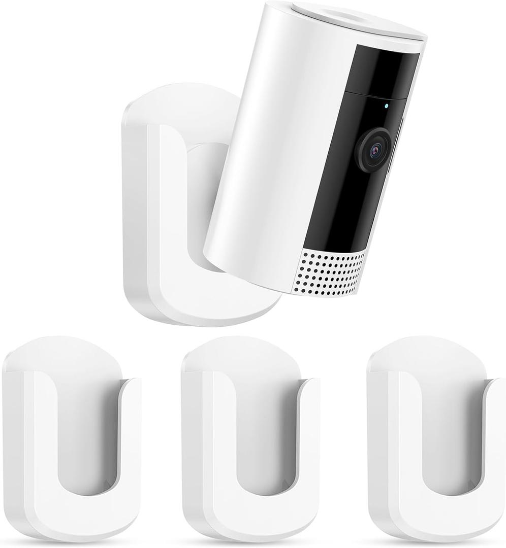 No Drill Ring Indoor Cam Adhesive Wall Mount Bracket - No Screws Needed, Easy Install - Compatible with Ring Cameras(1st Gen and 2nd Gen) for Home Surveillance (3 Pack)