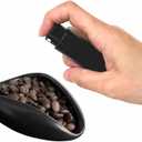 Barista Warrior Coffee Bean Dosing Cup and Spray Bottle Kit - Ceramic Single Dosing Tray, Static Reducing Spray (Black)